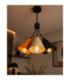 Sora Cluster Pendant Ceiling Light Orange Beige Black 3x E27-3