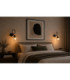 Lyra Wall Lamp Black Transparent Glass Shade 1x E27-3