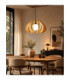 Alva Wire Frame Pendant Ceiling Light Beige Black 1x E27-2