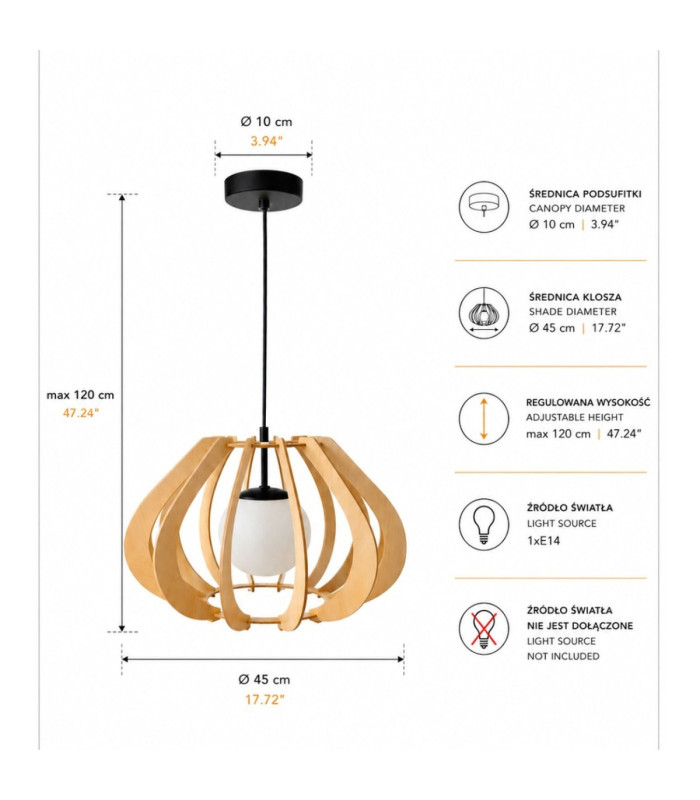 Alva Wire Frame Pendant Ceiling Light Beige Black 1x E27-4