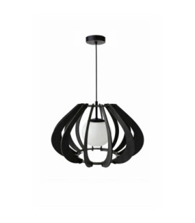 Alva Wire Frame Pendant Ceiling Light Black 1x E27-1