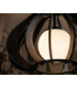 Alva Wire Frame Pendant Ceiling Light Black 1x E27-3