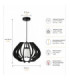 Alva Wire Frame Pendant Ceiling Light Black 1x E27-4