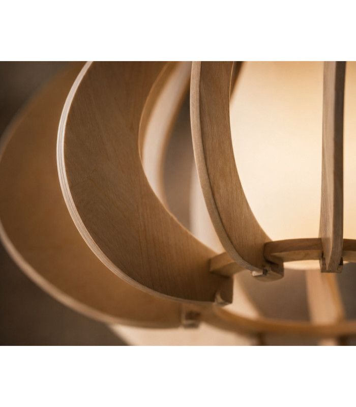 Alva Wire Frame Pendant Ceiling Light Beige 1x E27-3