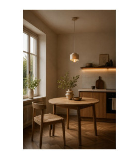 Simply Slim Pendant Ceiling Light Beige 1x E27-2