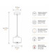 Simply Slim Pendant Ceiling Light Beige 1x E27-4