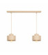 Simply Bar Pendant Ceiling Light Beige 2x E27-1