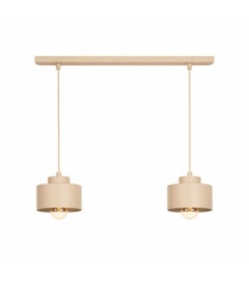 Simply Bar Pendant Ceiling Light Beige 2x E27-1