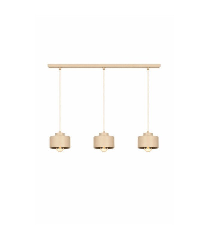 Simply Bar Pendant Ceiling Light Beige 3x E27-1