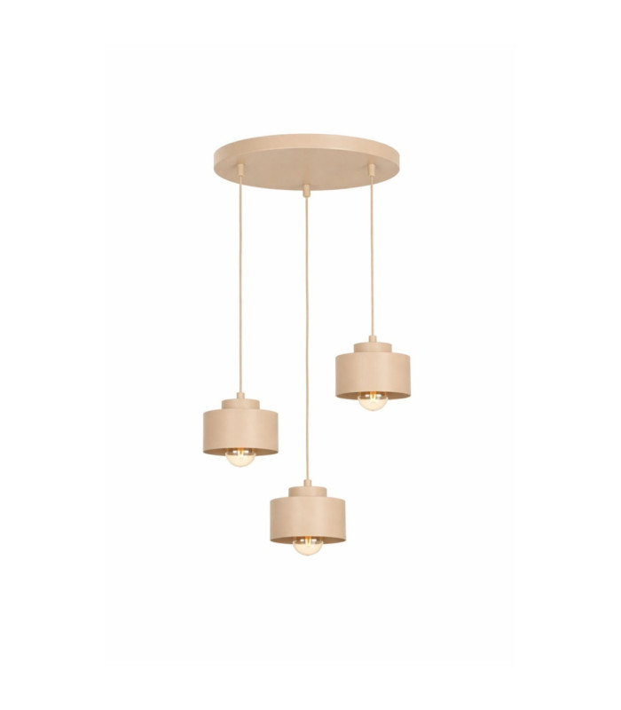 Simply Cluster Pendant Ceiling Light Beige 3x E27-1