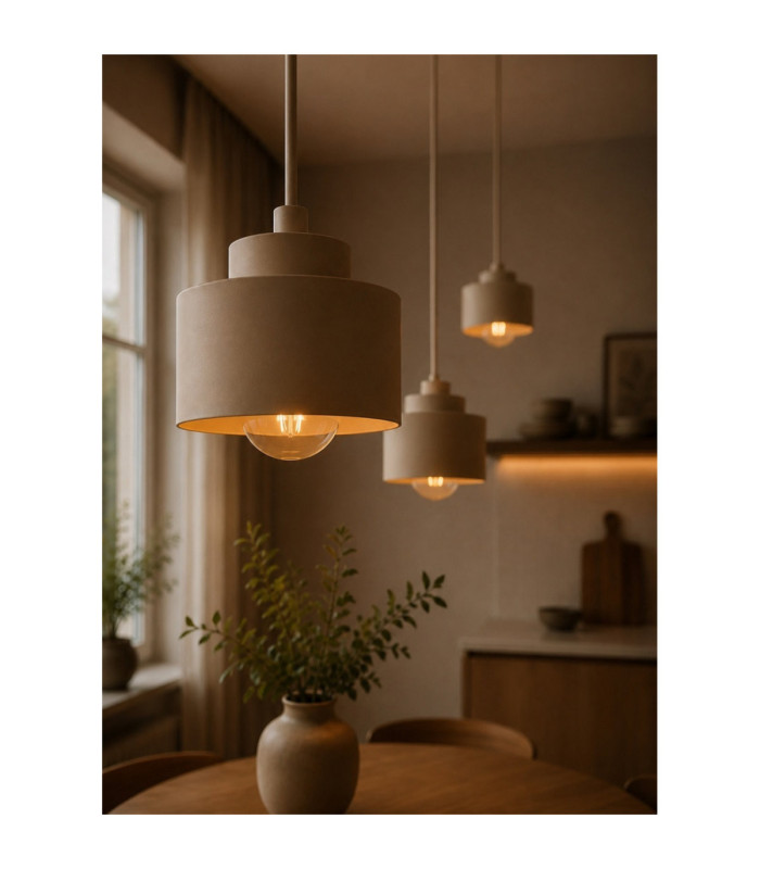 Simply Cluster Pendant Ceiling Light Beige 3x E27-3
