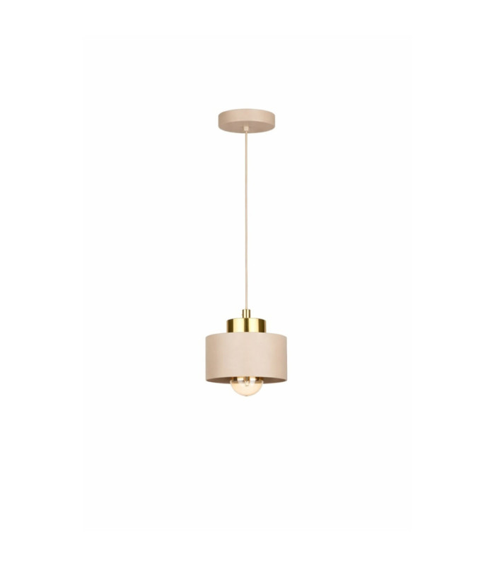 Simply Slim Pendant Ceiling Light Beige Gold 1x E27-1