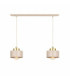 Simply Bar Pendant Ceiling Light Beige Gold 2x E27-1