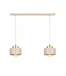 Simply Bar Pendant Ceiling Light Beige Gold 2x E27-1