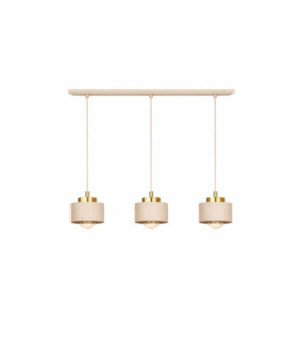 Simply Bar Pendant Ceiling Light Beige Gold 3x E27-1