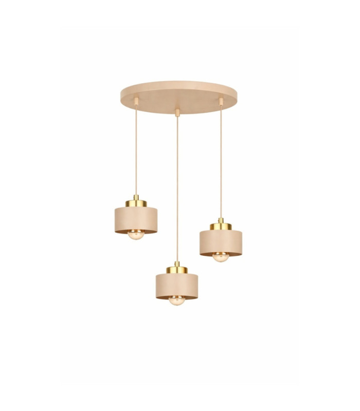 Simply Cluster Pendant Ceiling Light Beige Gold 3x E27-1