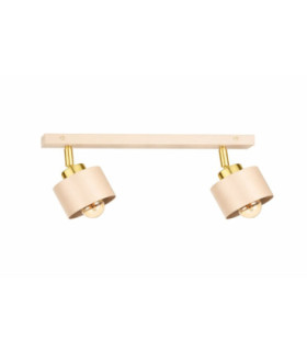 Simply Twin Ceiling Spotlight Beige Gold 2x E27-1