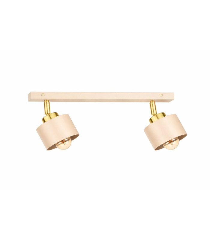 Simply Twin Ceiling Spotlight Beige Gold 2x E27-1