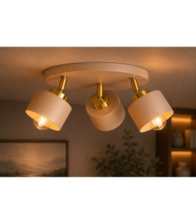 Simply Ceiling Spotlight Clusters Beige Gold 3x E27-2