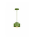 Simply Slim Pendant Ceiling Light Green 1x E27-1