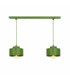 Simply Bar Pendant Ceiling Light Green 2x E27-1