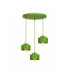Simply Cluster Pendant Ceiling Light Green 3x E27-1