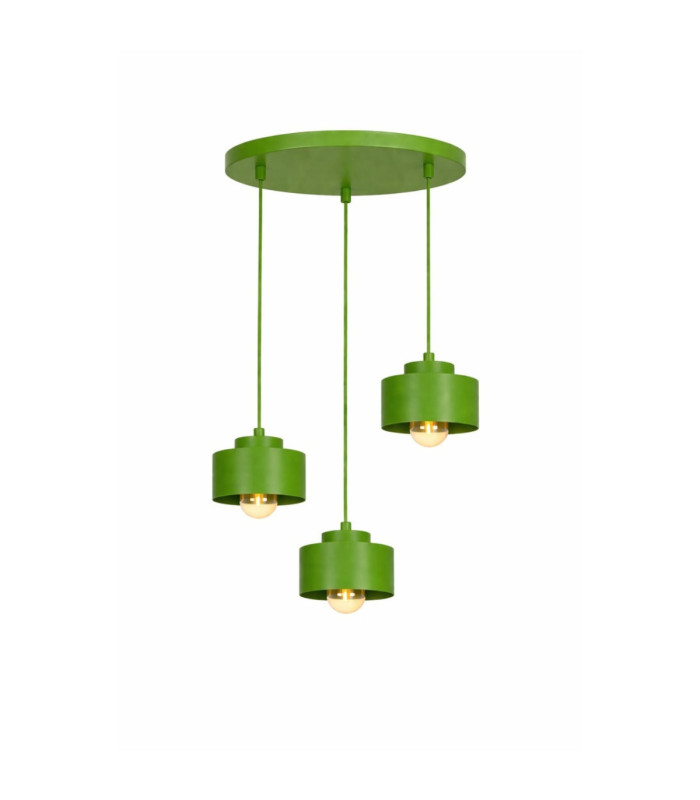 Simply Cluster Pendant Ceiling Light Green 3x E27-1