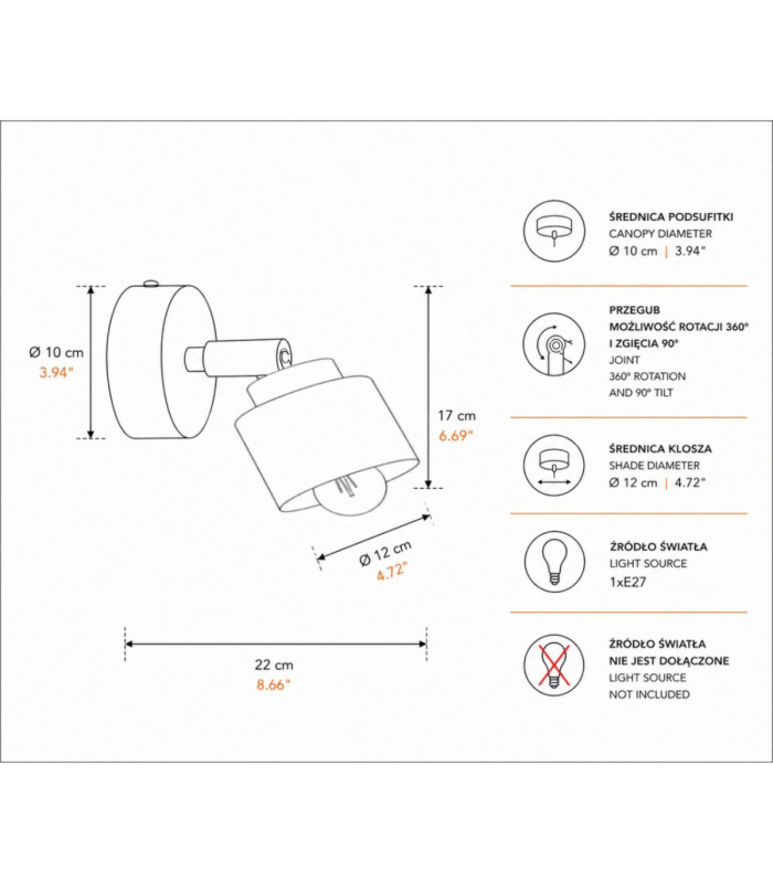 Simply Single Spotlight Green 1x E27-3