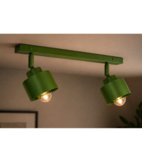 Simply Twin Ceiling Spotlight Green 2x E27-2