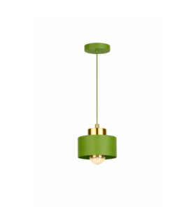 Simply Slim Pendant Ceiling Light Green Gold 1x E27-1