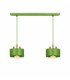 Simply Bar Pendant Ceiling Light Green Gold 2x E27-1