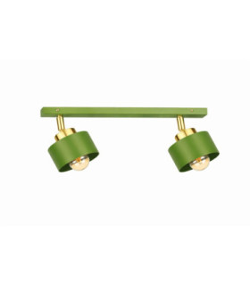 Simply Twin Ceiling Spotlight Green Gold 2x E27-1