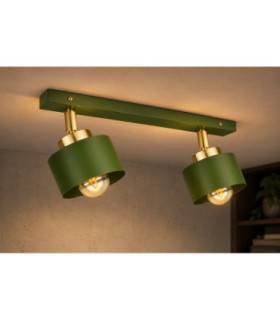 Simply Twin Ceiling Spotlight Green Gold 2x E27-2