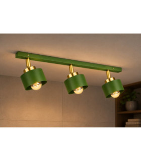 Simply Ceiling Spotlight Bar Green Gold 3x E27-2