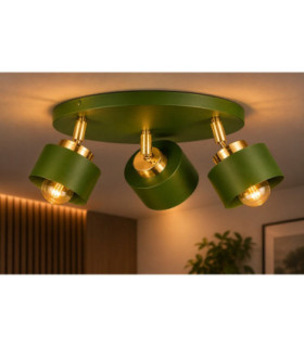 Simply Ceiling Spotlight Clusters Green Gold 3x E27-2
