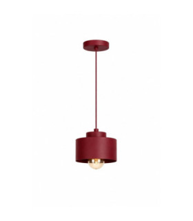 Simply Slim Pendant Ceiling Light Burgundy 1x E27-1