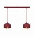 Simply Bar Pendant Ceiling Light Burgundy 2x E27-1