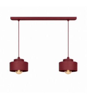 Simply Bar Pendant Ceiling Light Burgundy 2x E27-1