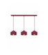 Simply Bar Pendant Ceiling Light Burgundy 3x E27-1