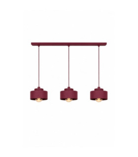 Simply Bar Pendant Ceiling Light Burgundy 3x E27-1