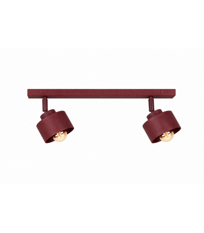 Simply Twin Ceiling Spotlight Burgundy 2x E27-1
