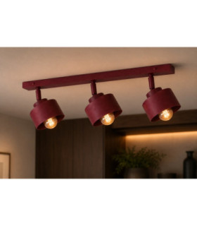 Simply Ceiling Spotlight Bar Burgundy 3x E27-2