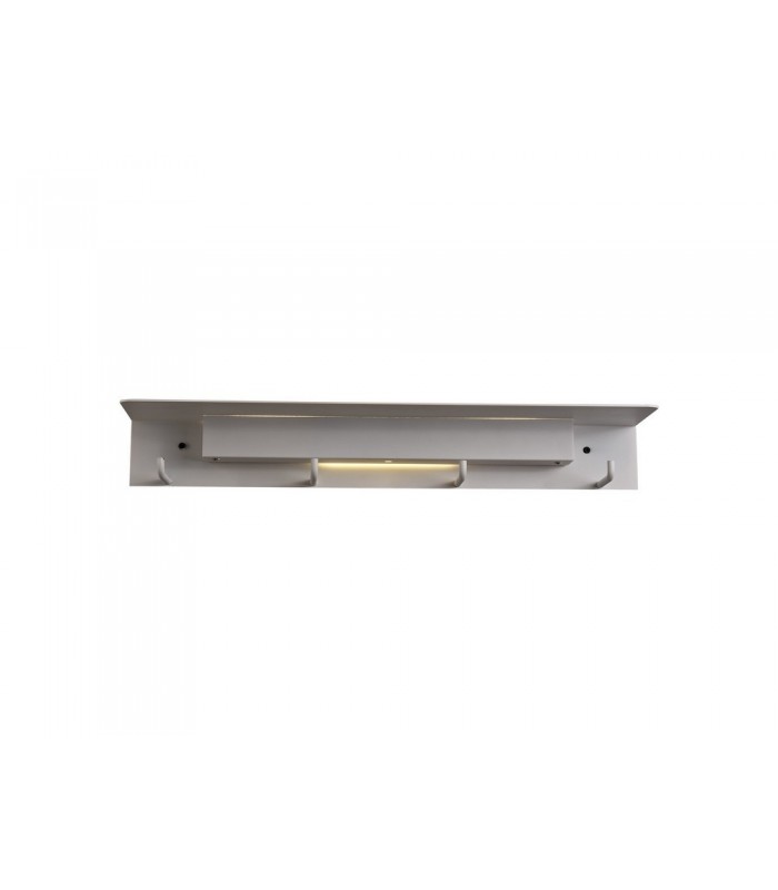 Wall Lamp Coat Rack, 9W LED, 3000K, 600lm, Matt White - 1