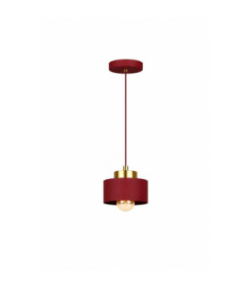 Simply Slim Pendant Ceiling Light Burgundy Gold 1x E27-1