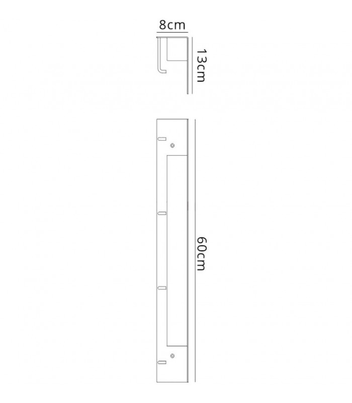 Wall Lamp Coat Rack, 9W LED, 3000K, 600lm, Matt White - 2