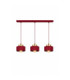 Simply Bar Pendant Ceiling Light Burgundy Gold 3x E27-1
