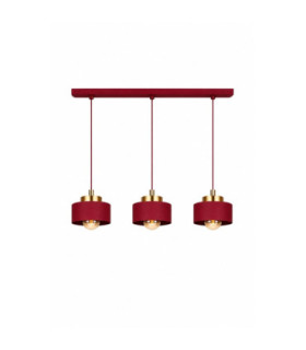 Simply Bar Pendant Ceiling Light Burgundy Gold 3x E27-1