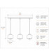 Simply Bar Pendant Ceiling Light Burgundy Gold 3x E27-4