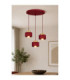 Simply Cluster Pendant Ceiling Light Burgundy Gold 3x E27-2