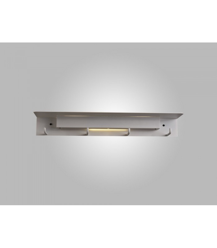 Wall Lamp Coat Rack, 9W LED, 3000K, 600lm, Matt White - 3